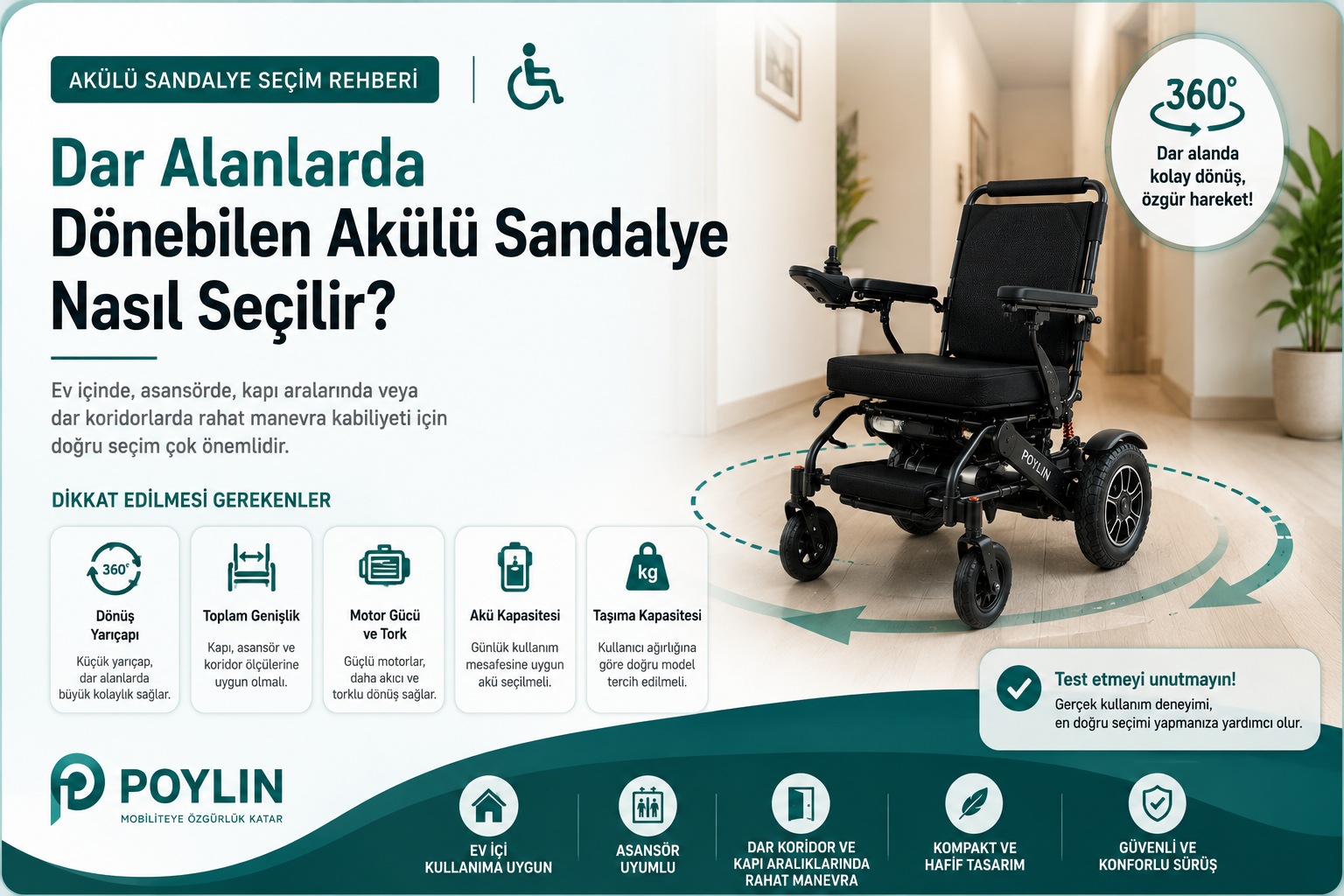 Dar Alanlarda Dönebilen Akülü Sandalye Nasıl Seçilir?