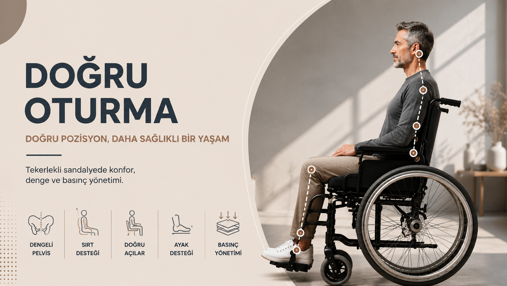 Tekerlekli Sandalyede Doğru Oturma Pozisyonu Nasıl Olmalı?