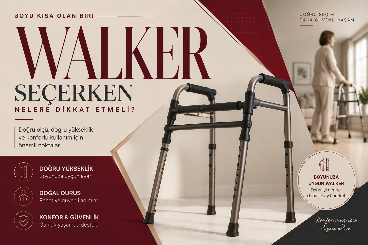 Boyu Kısa Olan Biri Walker Seçerken Nelere Dikkat Etmeli?