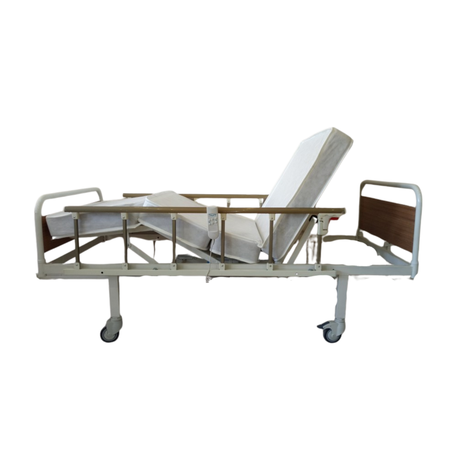 PY159 2 Motorlu MDF Tabanca Hasta Karyolası + 4 Parçalı Yatak