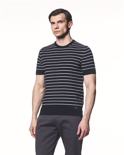 Çizgili Triko T-Shirt