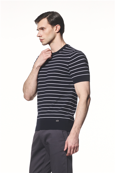 Çizgili Triko T-Shirt