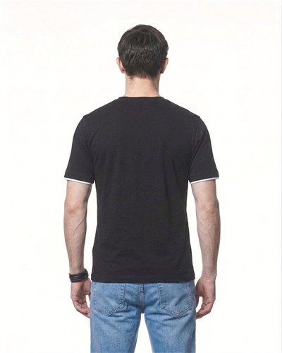 Kontrast Detaylı Pamuk Modal T-Shirt