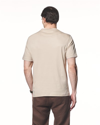 Kontrast Detaylı Pamuk Modal T-Shirt