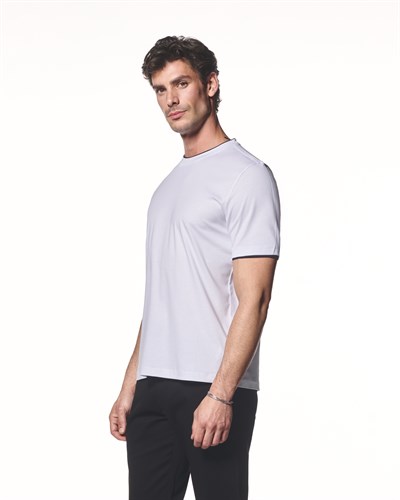 Kontrast Detaylı Pamuk Modal T-Shirt