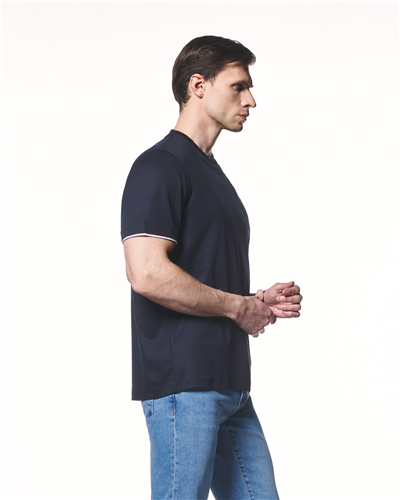 Kontrast Detaylı Pamuk Modal T-Shirt