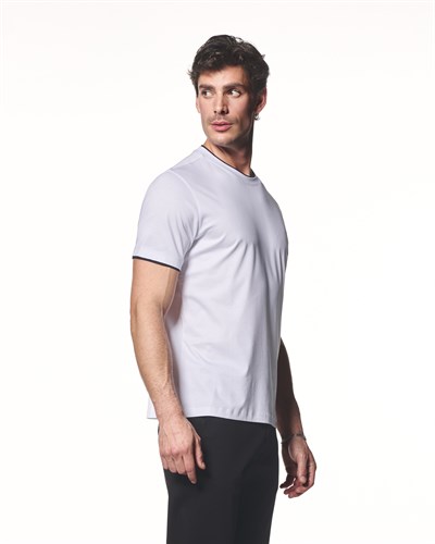 Kontrast Detaylı Pamuk Modal T-Shirt