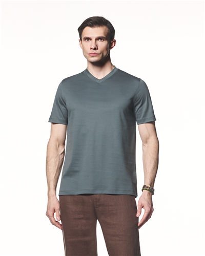 Modal Karışımlı V Yaka T-Shirt