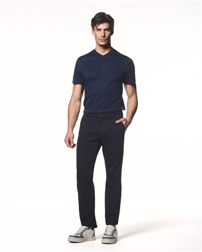 Pamuk Karışımlı Straight Fit Pantolon