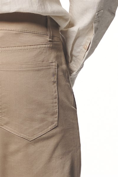 Pamuk Karışımlı Straight Fit Pantolon