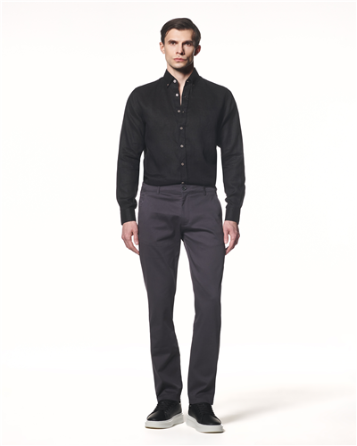 Pamuk Karışımlı Straight Fit Pantolon