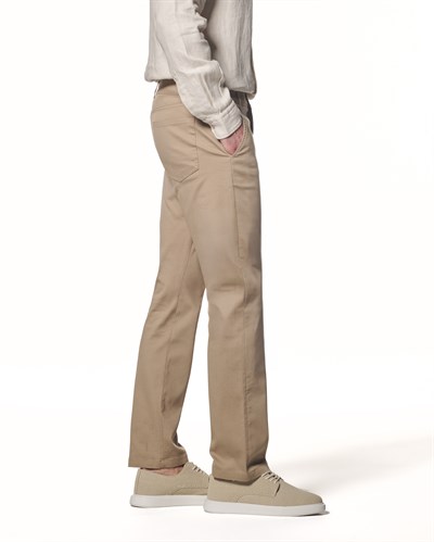Pamuk Karışımlı Straight Fit Pantolon