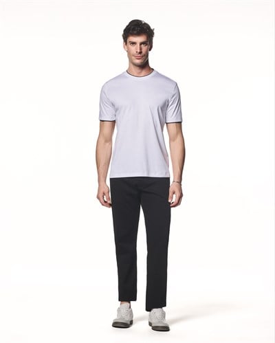 Pamuk Karışımlı Straight Fit Pantolon