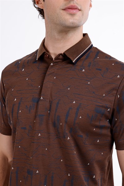 Regular Baskılı Kısa Kollu Polo Yaka T-Shirt