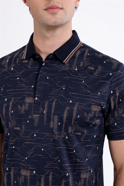Regular Baskılı Kısa Kollu Polo Yaka T-Shirt