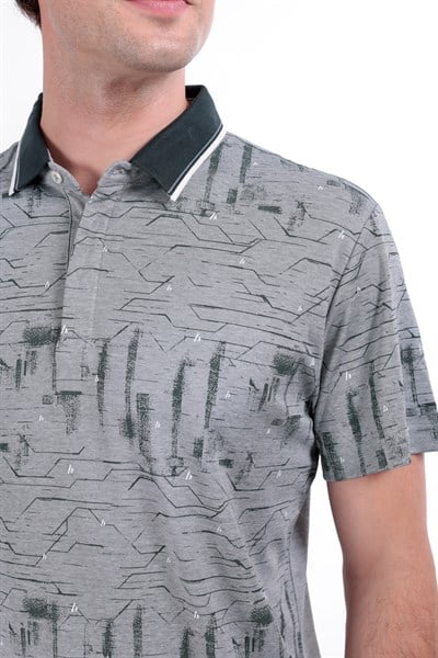 Regular Baskılı Kısa Kollu Polo Yaka T-Shirt