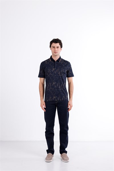 Regular Baskılı Kısa Kollu Polo Yaka T-Shirt