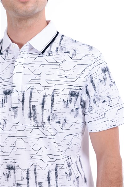 Regular Baskılı Kısa Kollu Polo Yaka T-Shirt