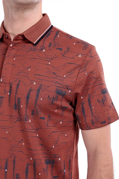 Regular Baskılı Kısa Kollu Polo Yaka T-Shirt
