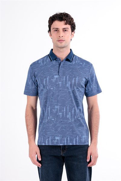 Regular Baskılı Kısa Kollu Polo Yaka T-Shirt