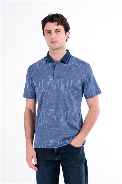 Regular Baskılı Kısa Kollu Polo Yaka T-Shirt