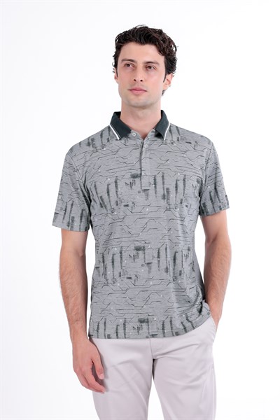 Regular Baskılı Kısa Kollu Polo Yaka T-Shirt