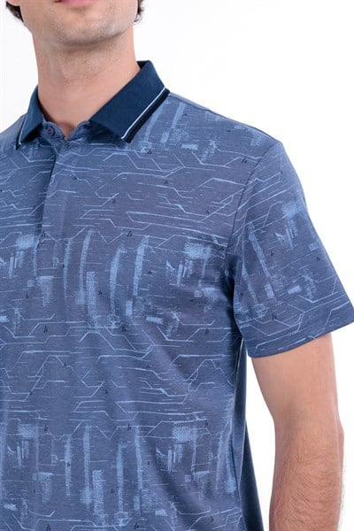 Regular Baskılı Kısa Kollu Polo Yaka T-Shirt