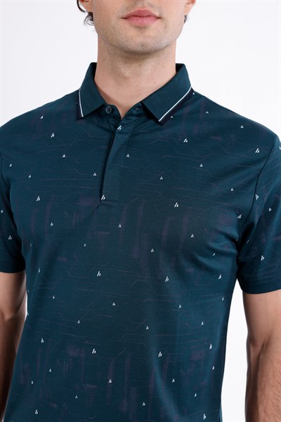 Regular Baskılı Kısa Kollu Polo Yaka T-Shirt