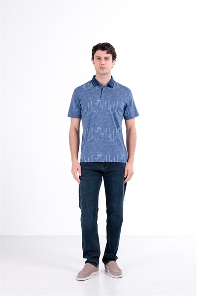 Regular Baskılı Kısa Kollu Polo Yaka T-Shirt