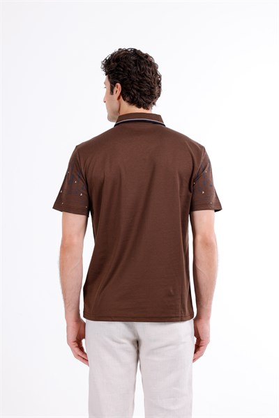 Regular Baskılı Kısa Kollu Polo Yaka T-Shirt
