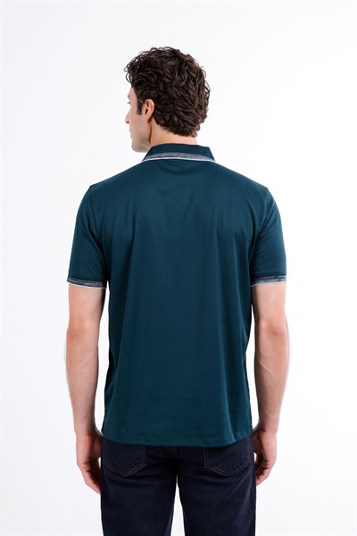 Regular Fermuarlı Polo Yaka T-Shirt