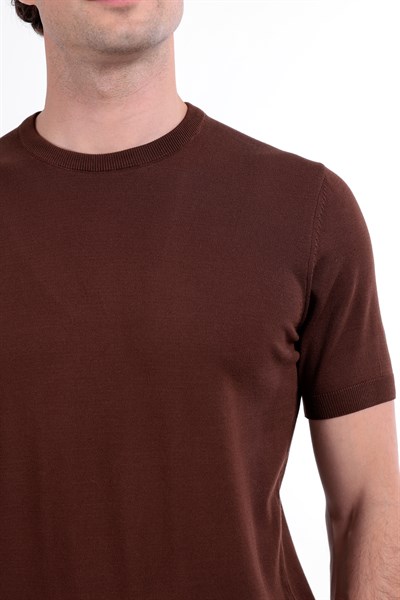 Regular Fit Bisiklet Yaka Triko T-Shirt