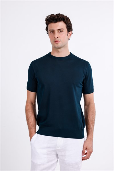 Regular Fit Bisiklet Yaka Triko T-Shirt