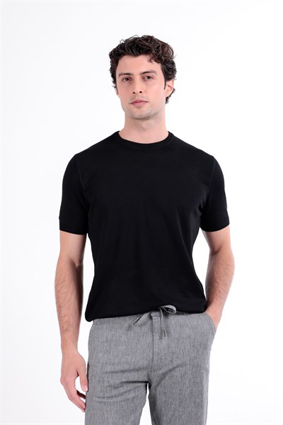 Regular Fit Bisiklet Yaka Triko T-Shirt