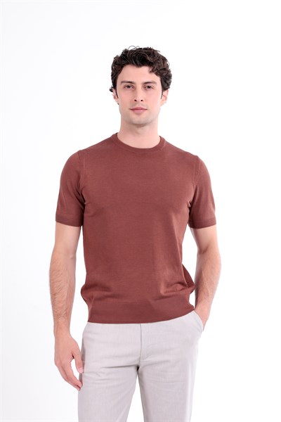 Regular Fit Bisiklet Yaka Triko T-Shirt