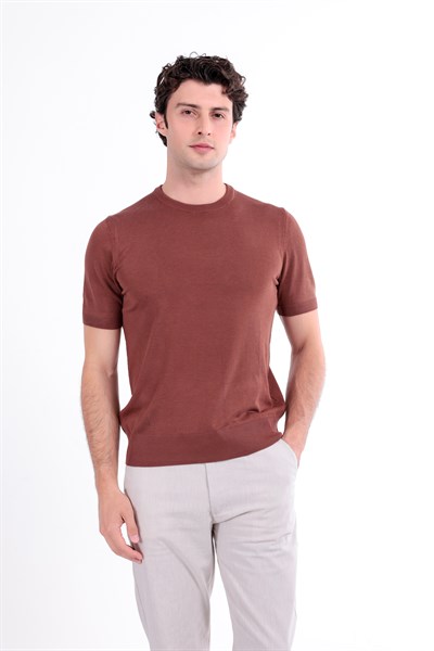 Regular Fit Bisiklet Yaka Triko T-Shirt