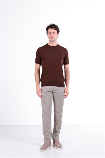 Regular Fit Bisiklet Yaka Triko T-Shirt