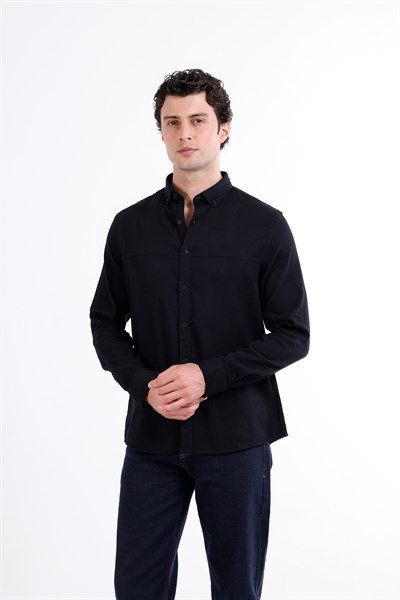 Regular Fit Yumuşak Dokulu Uzun Kollu Gömlek