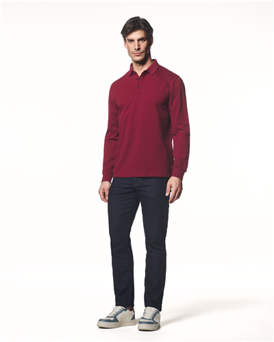 Uzun Kollu Polo Yaka T-Shirt