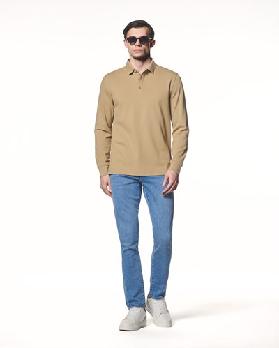 Uzun Kollu Polo Yaka T-Shirt