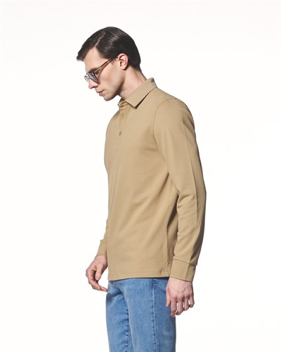 Uzun Kollu Polo Yaka T-Shirt
