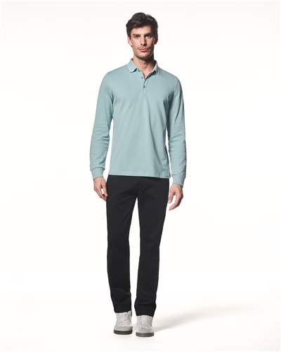 Uzun Kollu Polo Yaka T-Shirt