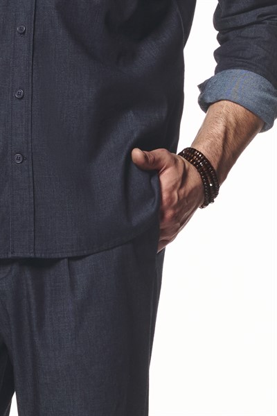 Yumuşak Dokulu Hafif Denim Gömlek