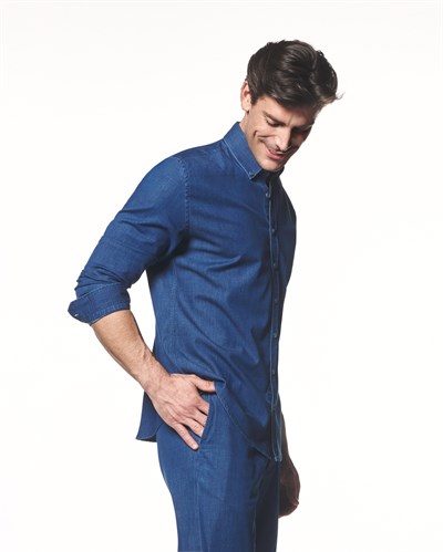 Yumuşak Dokulu Hafif Denim Gömlek