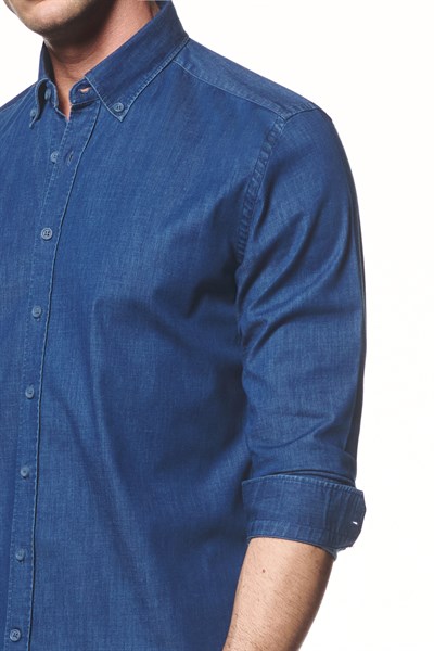 Yumuşak Dokulu Hafif Denim Gömlek