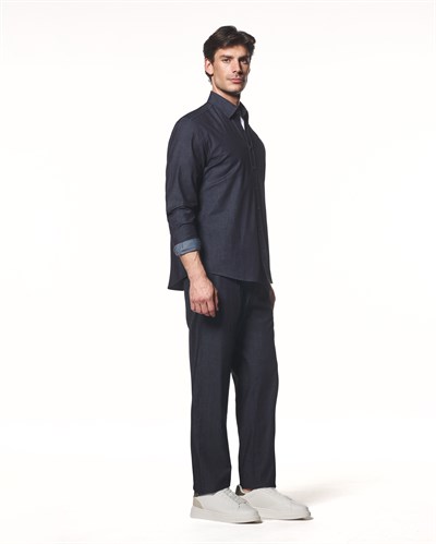 Yumuşak Dokulu Hafif Denim Pantolon