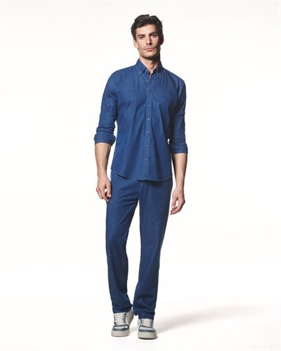 Yumuşak Dokulu Hafif Denim Pantolon