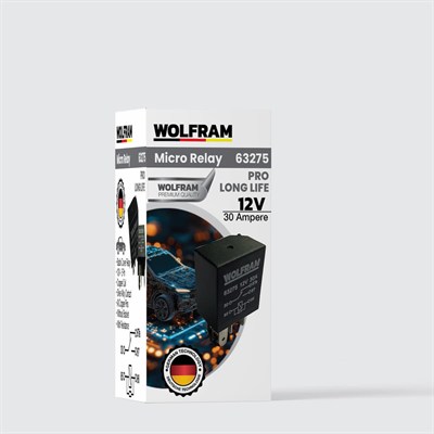 Röle Çift Platinli Siyah 5 Uçlu Mikro Yeni Model Pro - WOLFRAM 63275