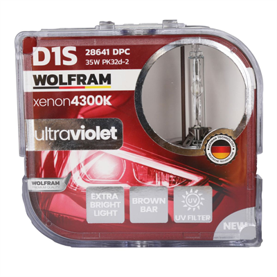 D1S Xenon Ampul 4300K Ultraviolet Mavi Cam 12V 35W - WOLFRAM 28641DPC