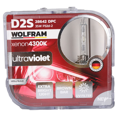 D2S Xenon Ampul 4300K Ultraviolet Mavi Cam 12V 35W - WOLFRAM 28642DPC